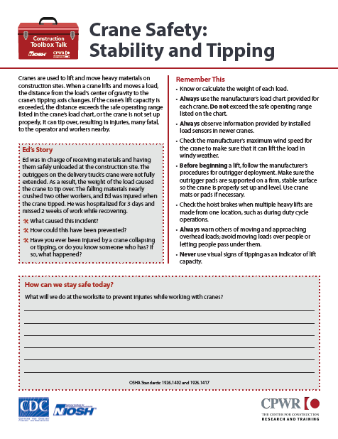 Crane Safety: Stability and Tipping 2022-133 Cover Image