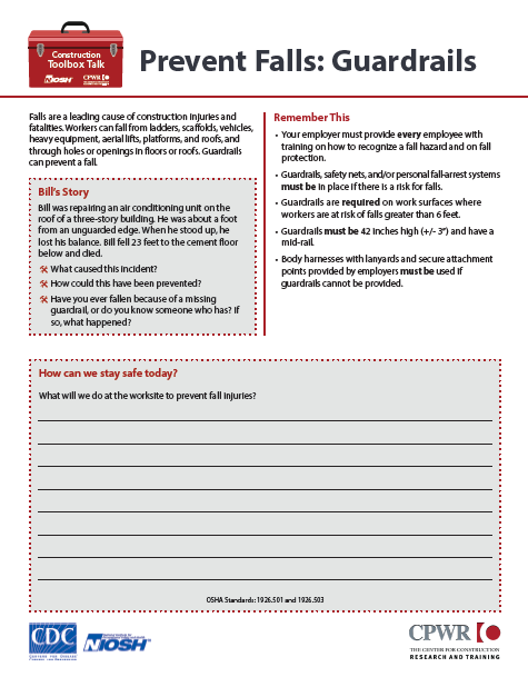 Prevent Falls: Guardrails 2022-146 Cover Image