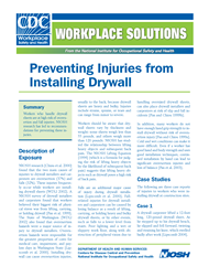 Preventing Injuries from Installing Drywall