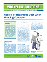 Control of Hazardous Dust When Grinding Concrete
