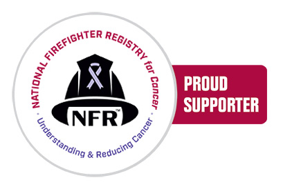 National Firefighter Registry for Cancer logo with Proud Supporter next to it