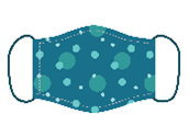 Graphic of a cloth mask.