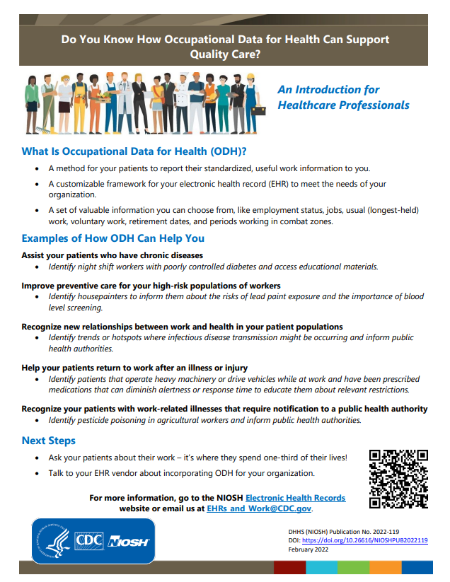 Screenshot of ODH fact sheet.