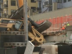 Image of overturned drill rig during Chicago incident. (Image from ADSC)