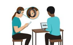 graphic showing fit testing of hearing protection