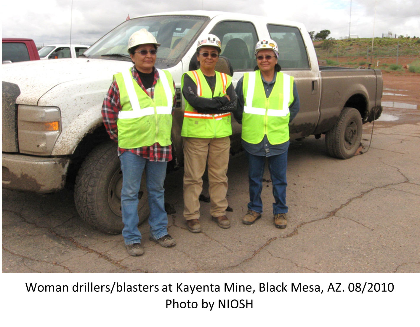 Photo of three women drillers/blasters.
