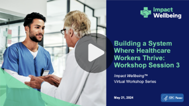 Graphic for Session 3:Building a System Where Healthcare Workers Thrive