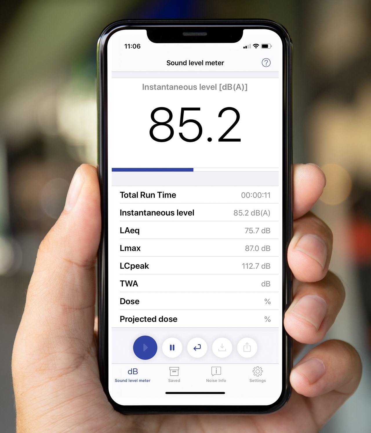Sound Level Meter mobile app