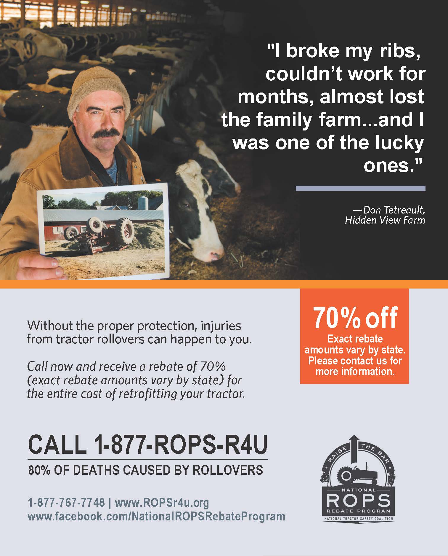 Advertisement from the National ROPS Rebate Program