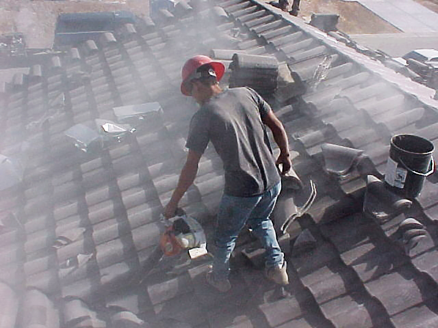 worker on roof