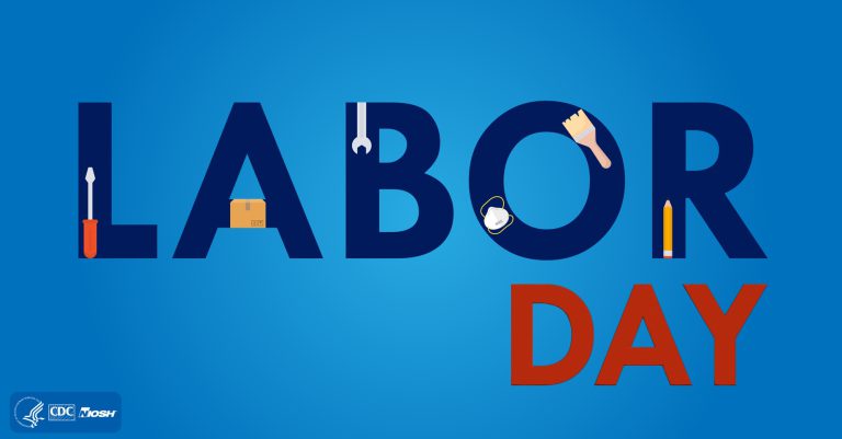 Image that says labor day