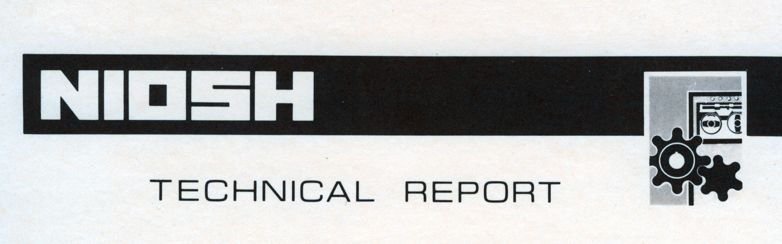 Black and white report with old logo depicting gears.