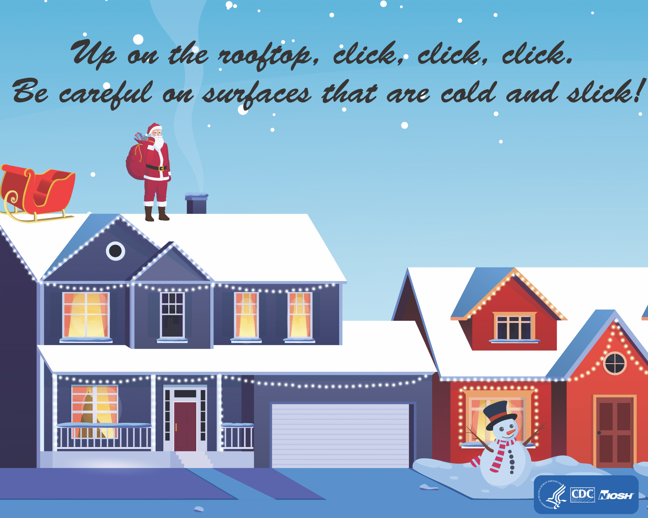 image of Santa on a roof