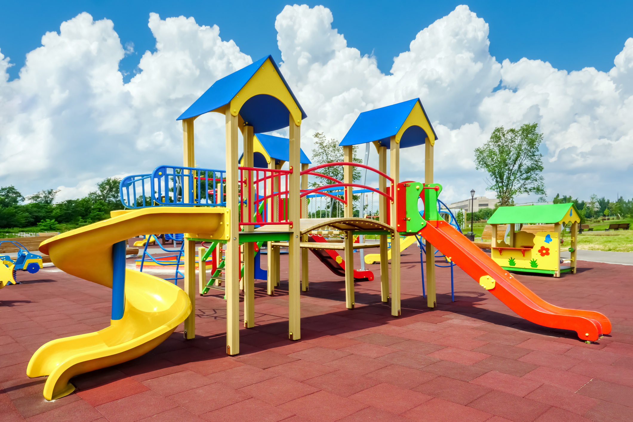 photo of colorful playground equipment