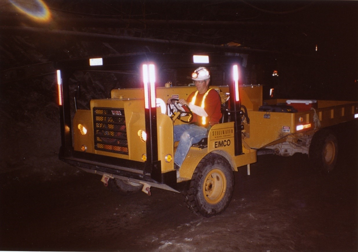 The ZEUS being tested at the Stillwater platinum mine in Western Montana.