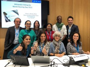 Photos of attendees at workshop to launch world hearing day