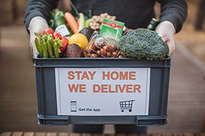 photo of delivery box of groceries