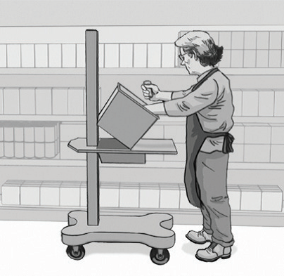 man standing in front of grocery shelf