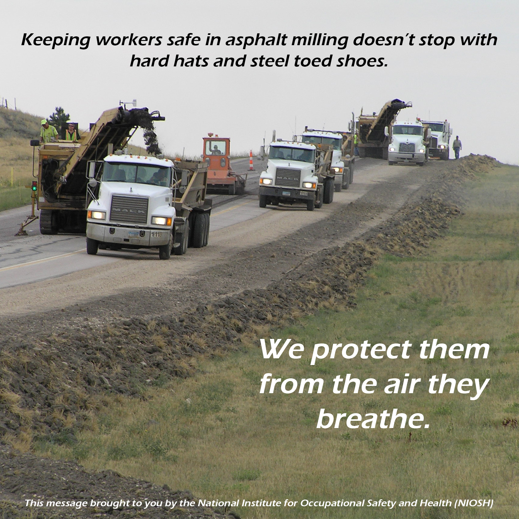 Keeping workers safe in asphalt milling doesn't stop with hard hats and steel toed shoes. We protect them from the air.