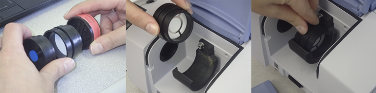 A dust sample is first collected using traditional samplers. The sampling cassette is removed and placed in a portable Fourier-transform infrared (FTIR) instrument in the field. The FTIR instrument examines the dust sample and offers a complete analysis in one to two minutes.