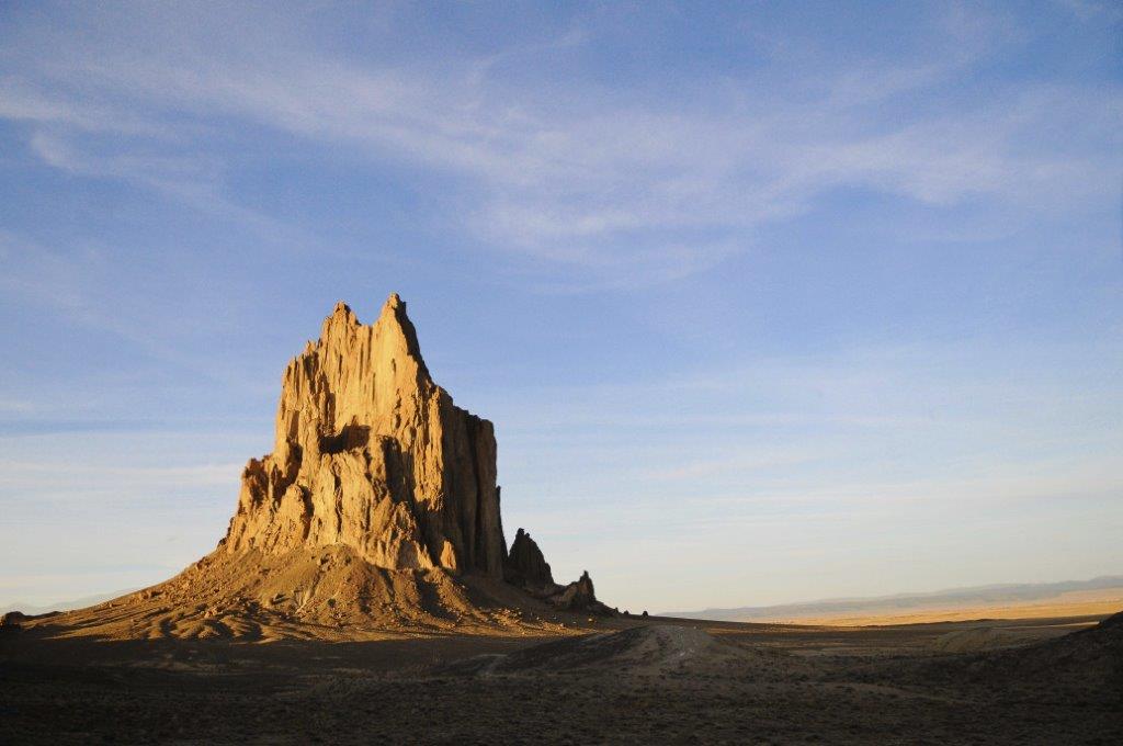 photo of Shiprock, a large peak in New Mexico