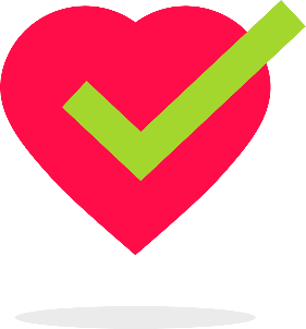 heart with a check mark
