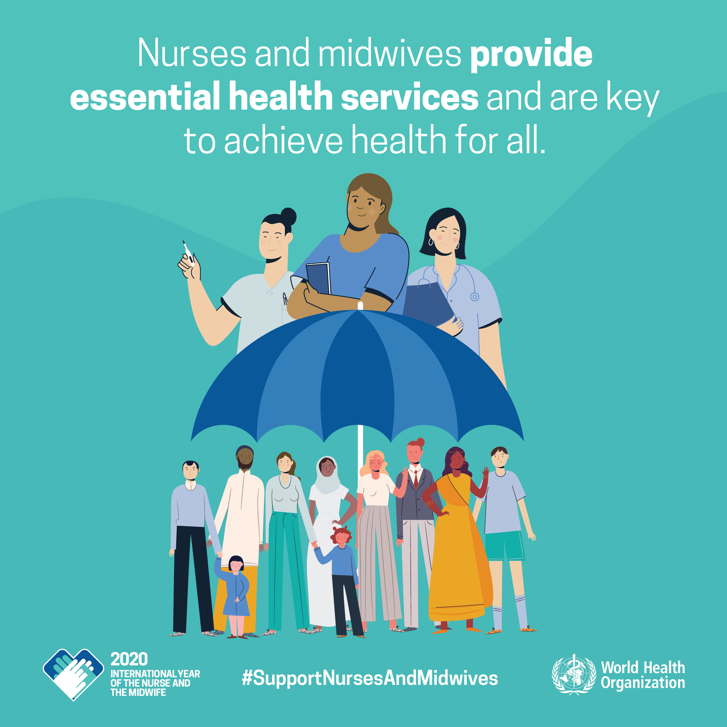 Who year of the nurse logo