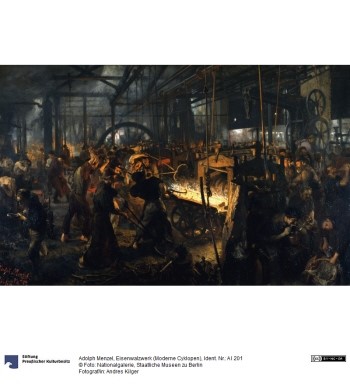 Painting, the Iron-Rolling Mill (Modern Cyclops)