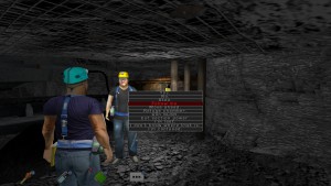 Figure 2 – Miners communicating while escaping.
