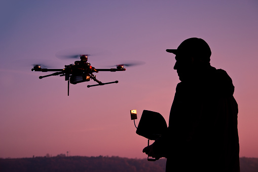 drone with operator