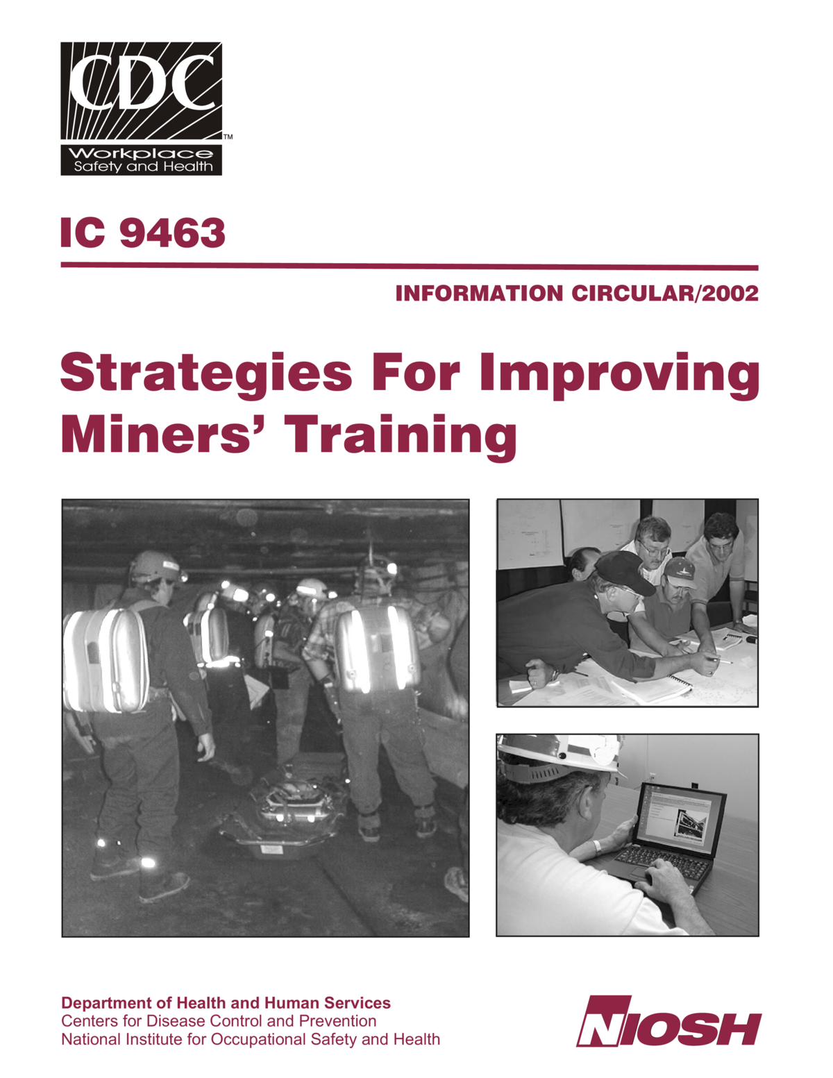 Screenshot of the first page of "Strategies for Improving Miners' Training"