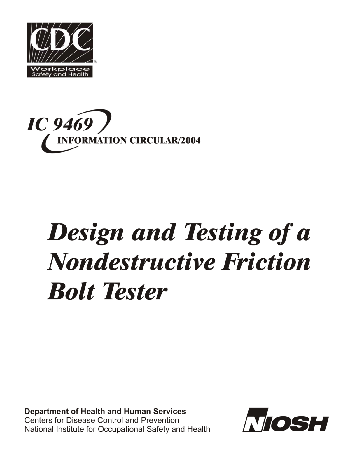 Screenshot of the first page of "Design and Testing of a Nondestructive Friction Bolt Tester"