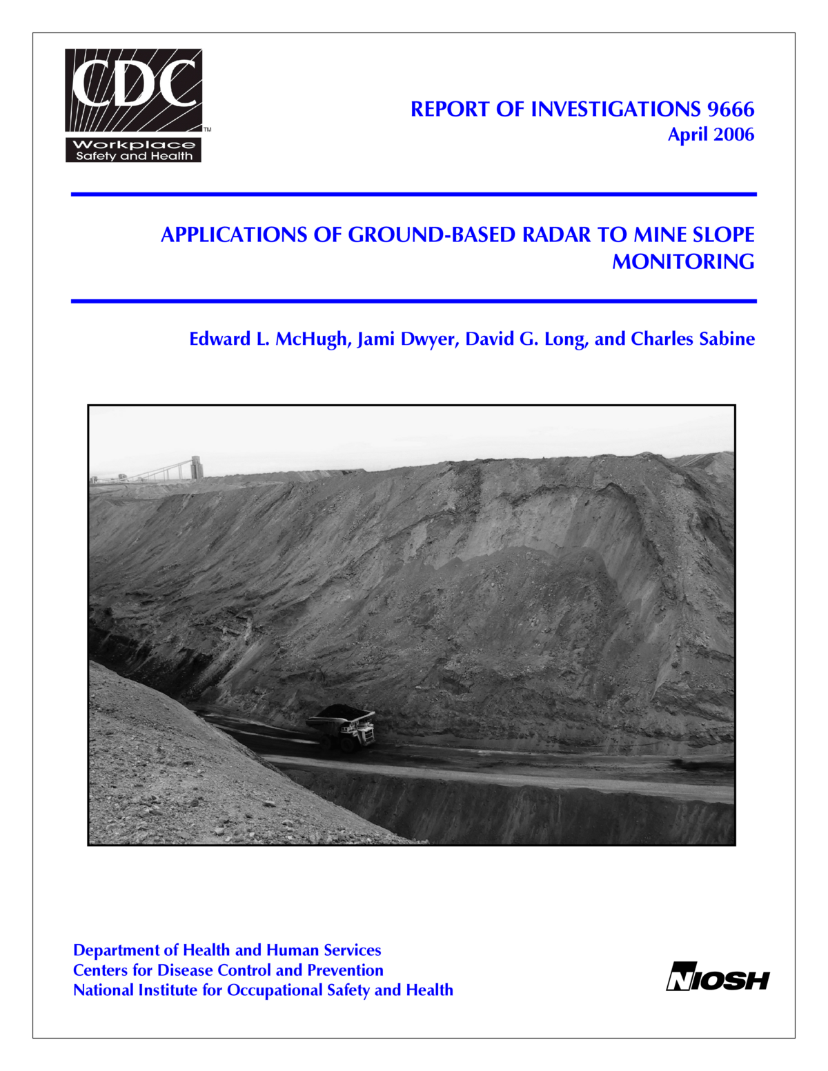 Screenshot of the first page of "Applications of Ground-Based Radar to Mine Slope Monitoring"