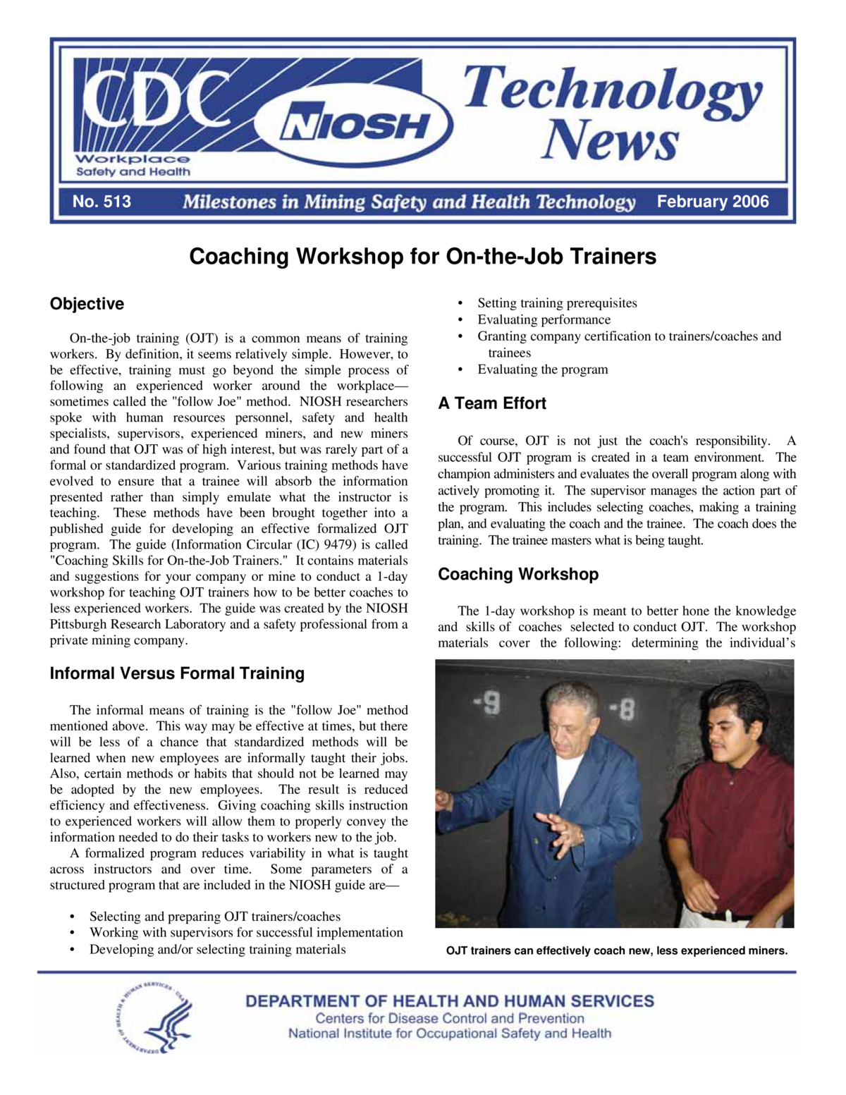 Technology News 513 - Coaching Workshop for On-the-Job Trainers