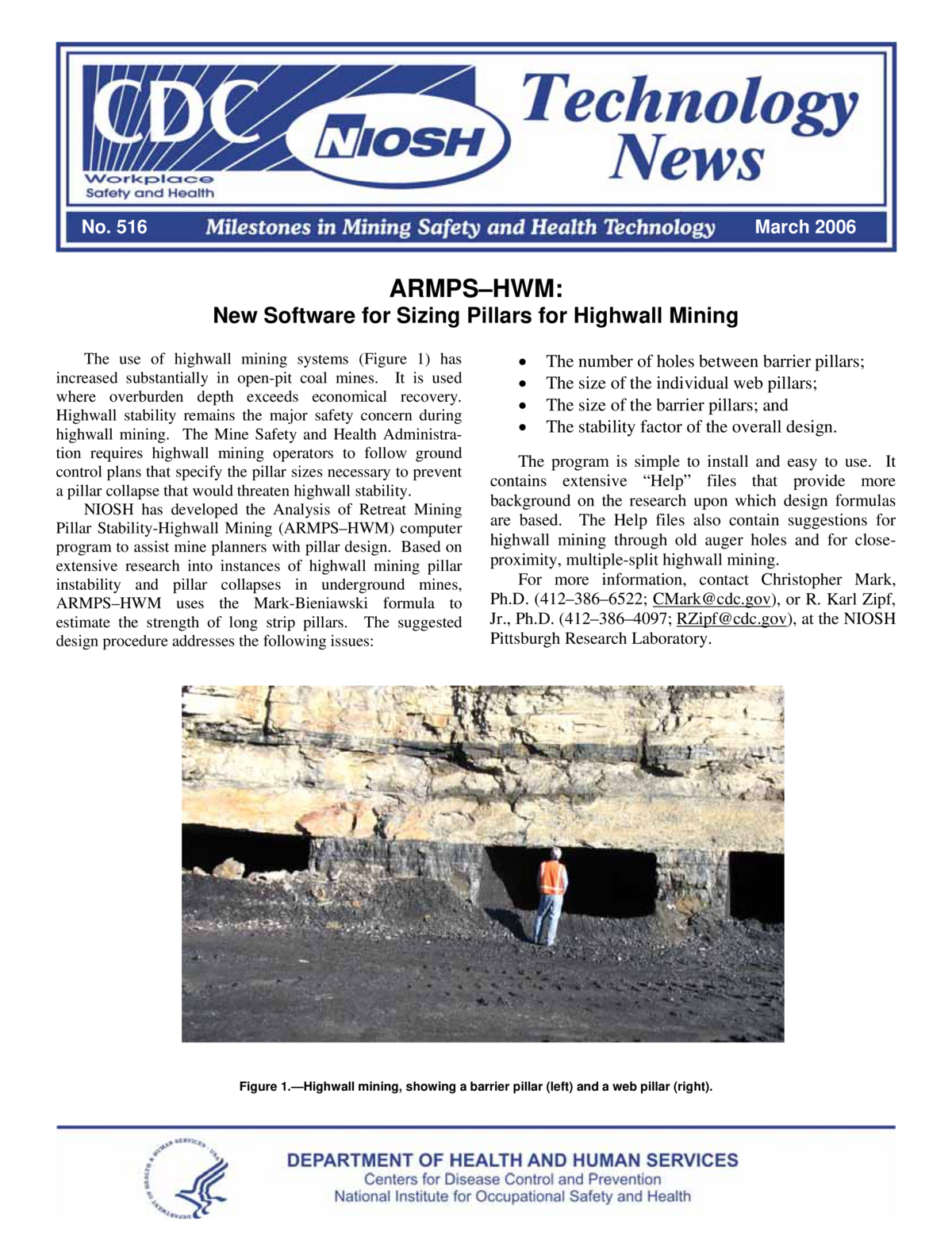 Technology News 516 - ARMPS-HWM: New Software for Sizing Pillars for Highwall Mining