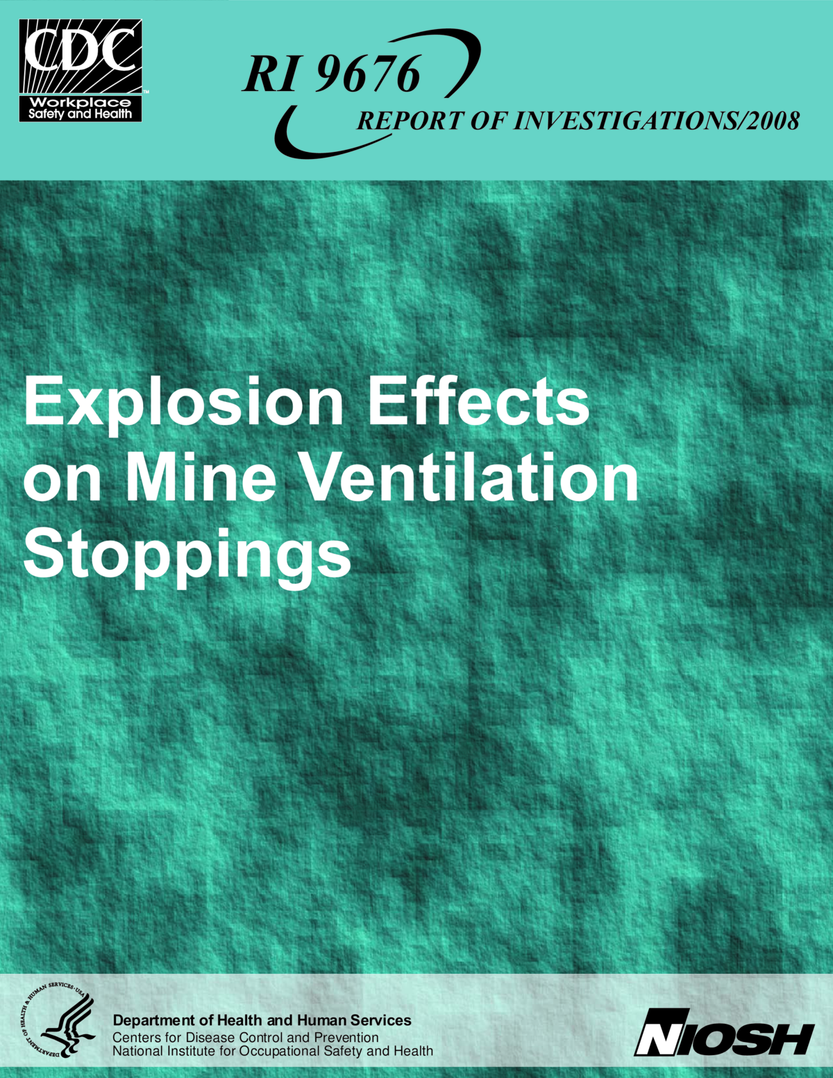 Screenshot of the first page of "Explosion Effects on Mine Ventilation Stoppings"