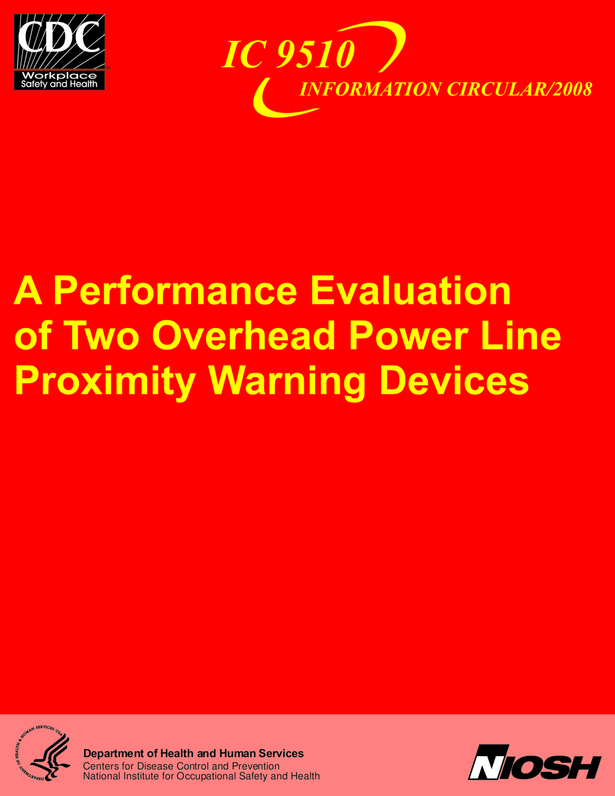 Screenshot of the first page of "A Performance Evaluation of Two Overhead Power Line Proximity Warning Devices"