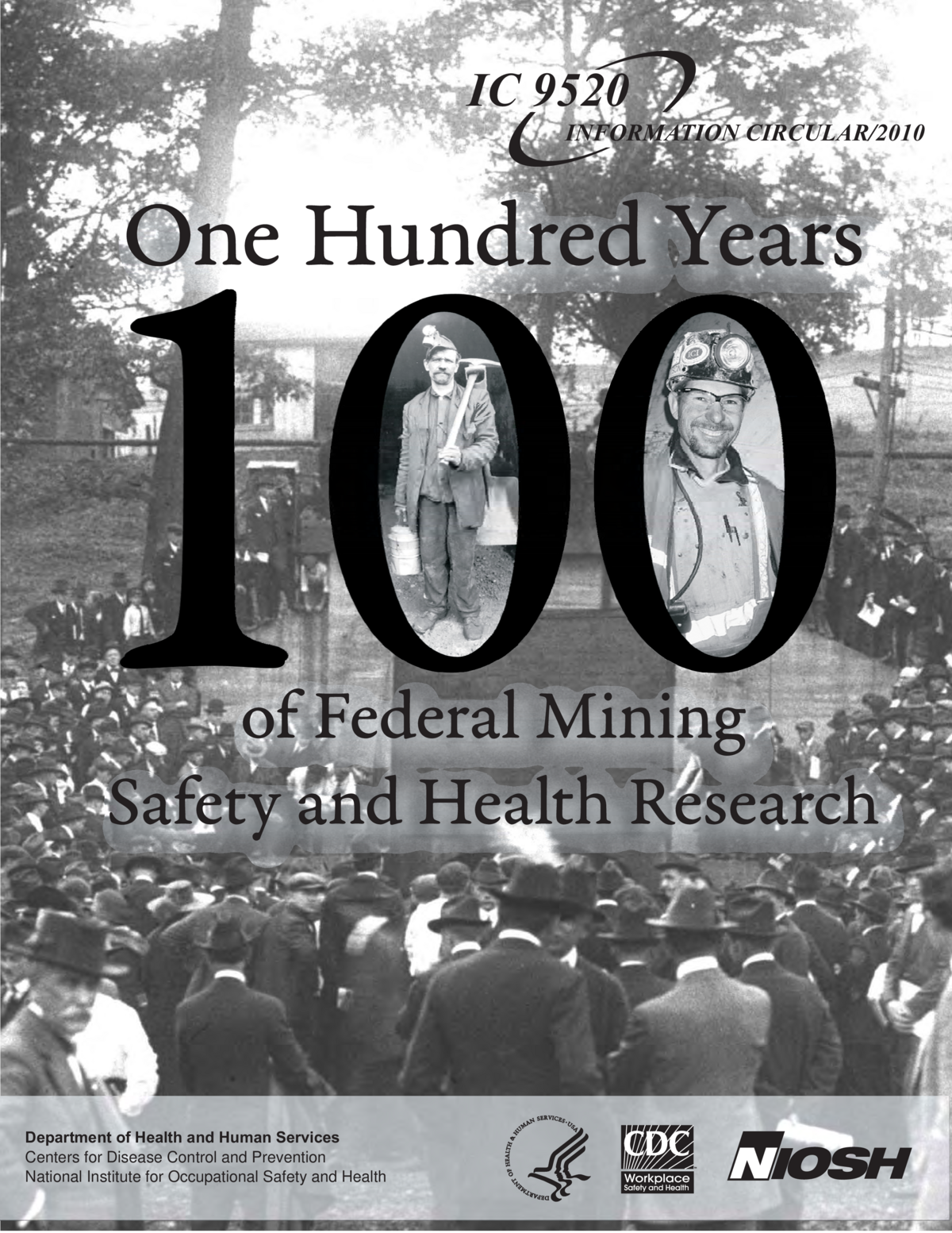 Screenshot of the first page of "One Hundred Years of Federal Mining Safety and Health Research"