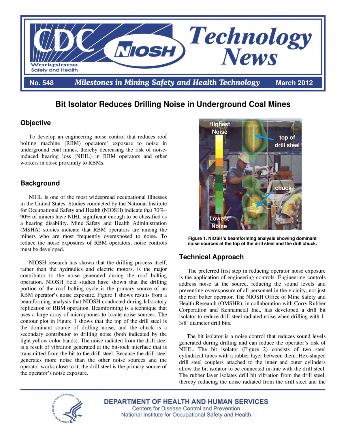 Technology News 548 - Bit Isolator Reduces Drilling Noise in Underground Coal Mines