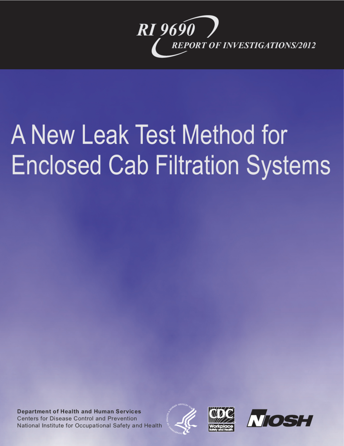 Screenshot of the first page of "A New Leak Test Method for Enclosed Cab Filtration Systems"