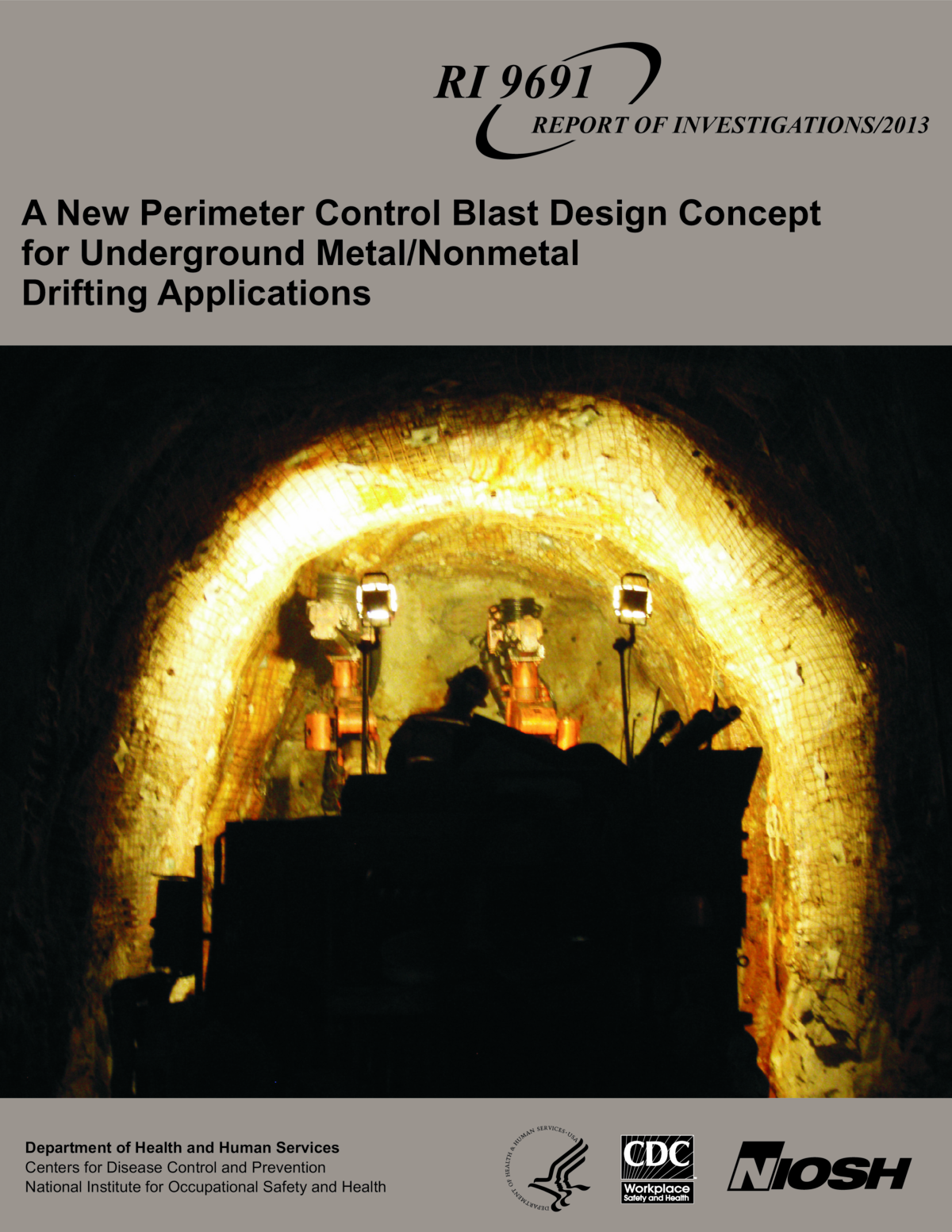 Screenshot of the first page of "A New Perimeter Control Blast Design Concept for Underground Metal/nonmetal Drifting Applications"