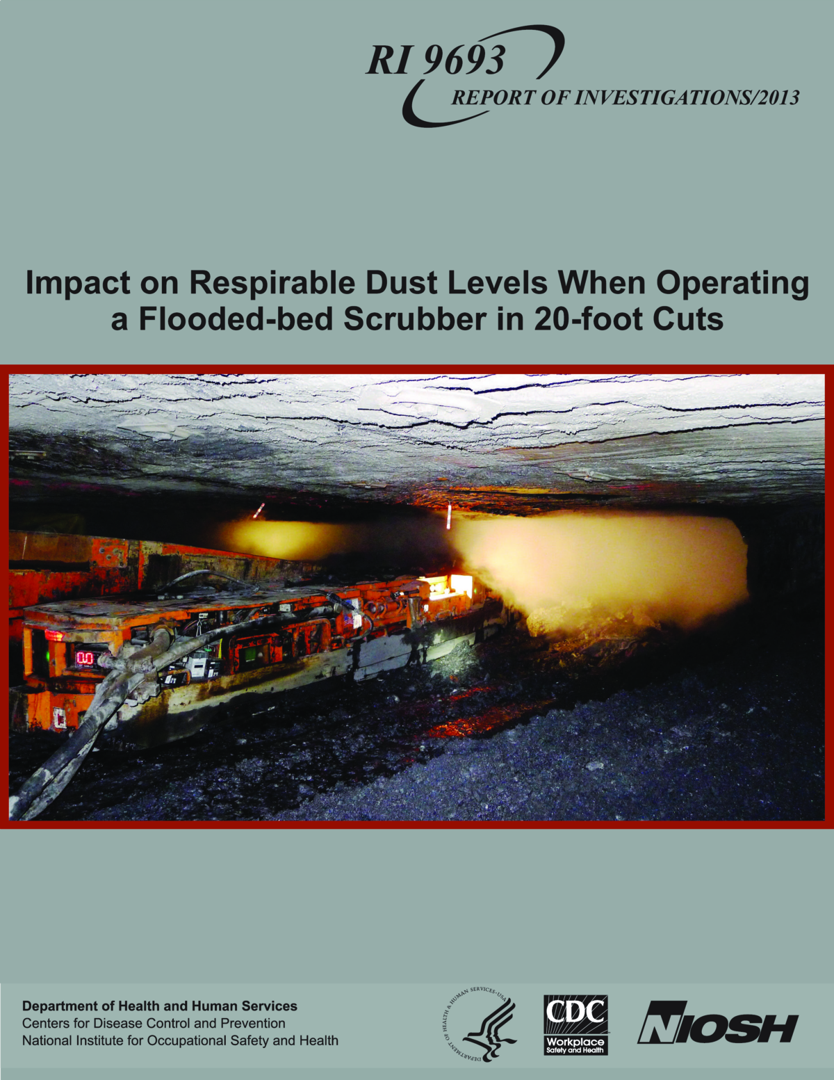 Screenshot of the first page of "Impact on Respirable Dust Levels When Operating a Flooded-bed Scrubber in 20-foot Cuts"