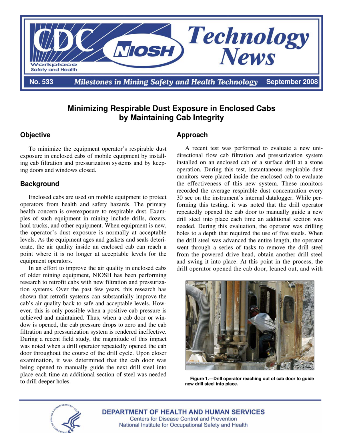 Minimizing Respirable Dust Exposure in Enclosed Cabs by Maintaining Cab Integrity
