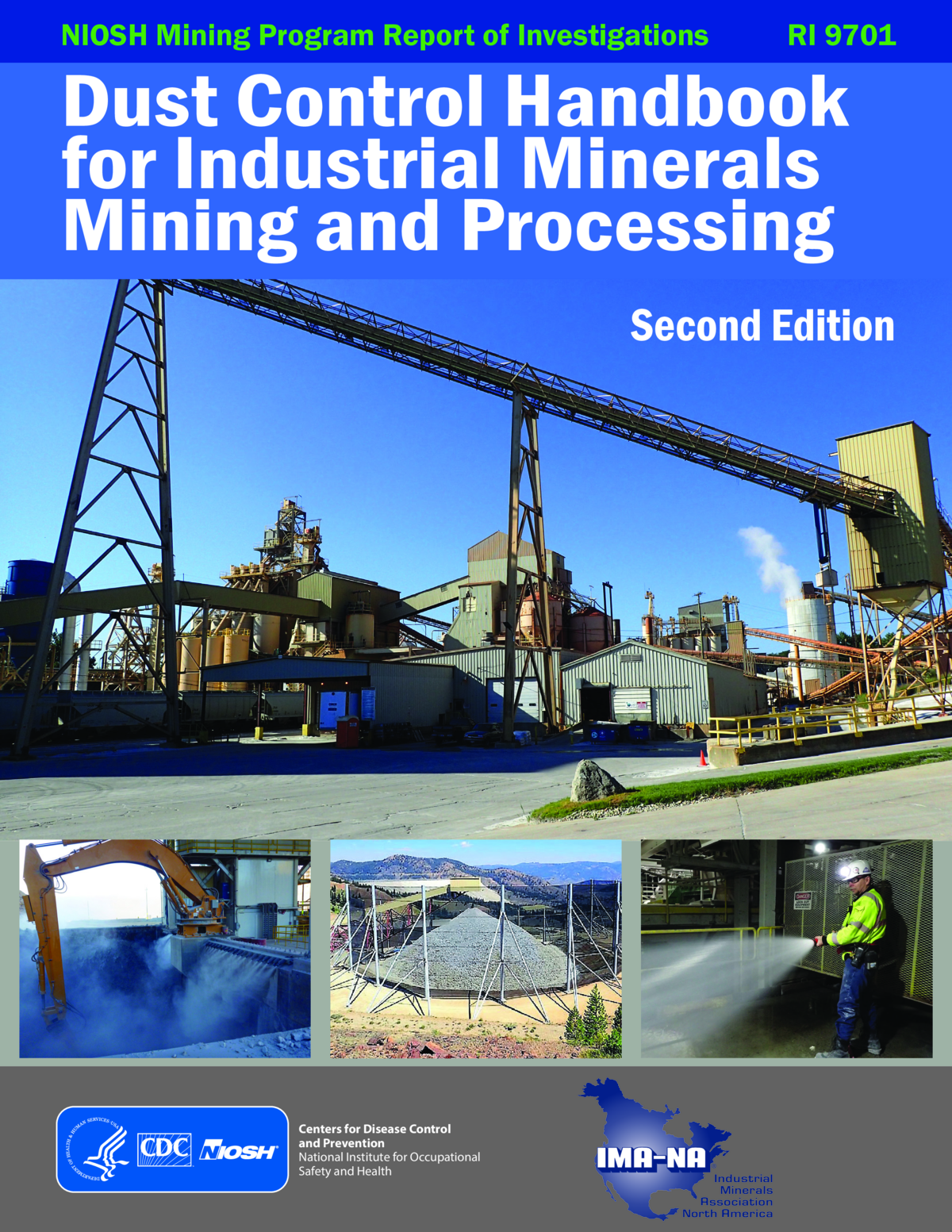 Screenshot of the first page of "Dust Control Handbook for Industrial Minerals Mining and Processing. Second edition"
