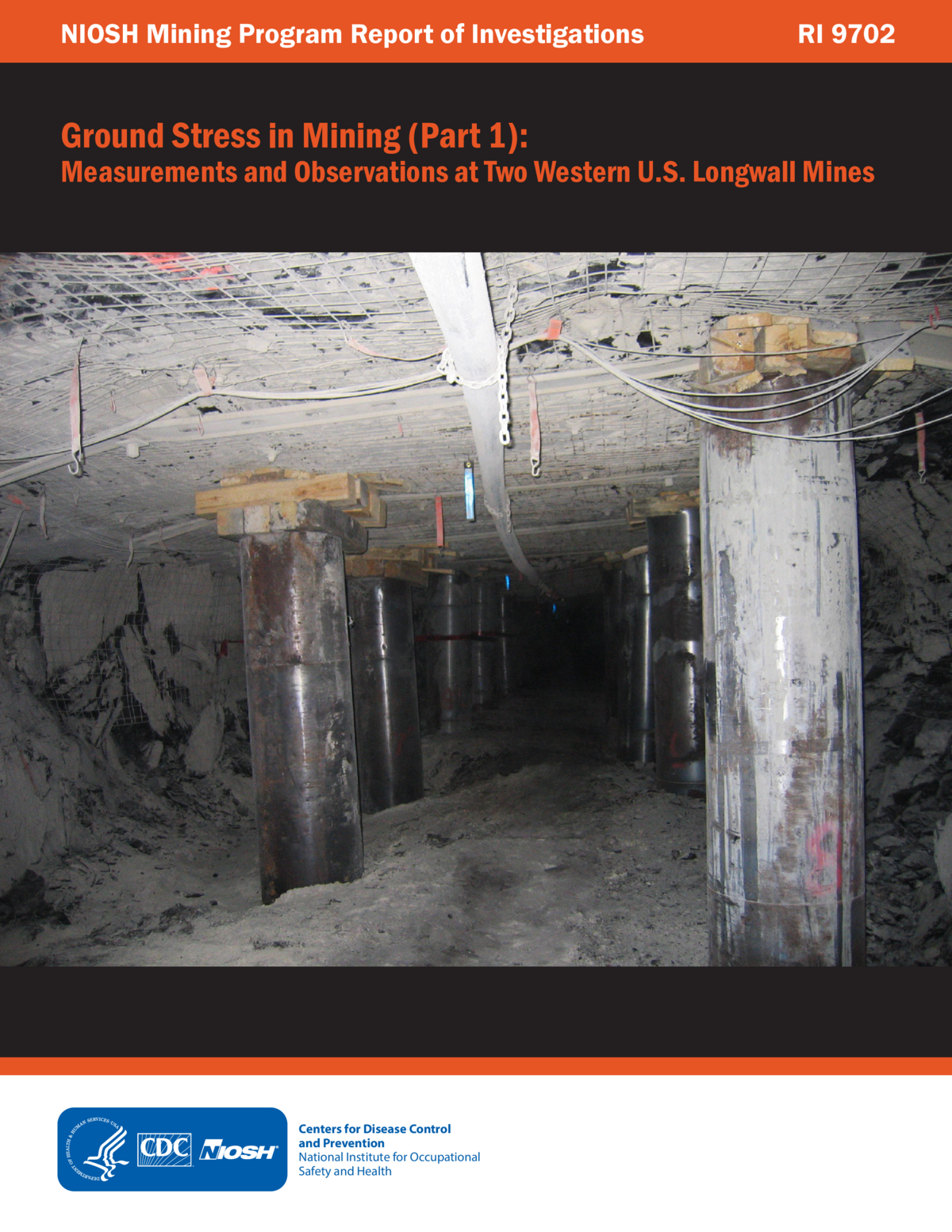 Screenshot of the first page of "Ground Stress in Mining (Part 1): Measurements and Observations at Two Western U.S. Longwall Mines"