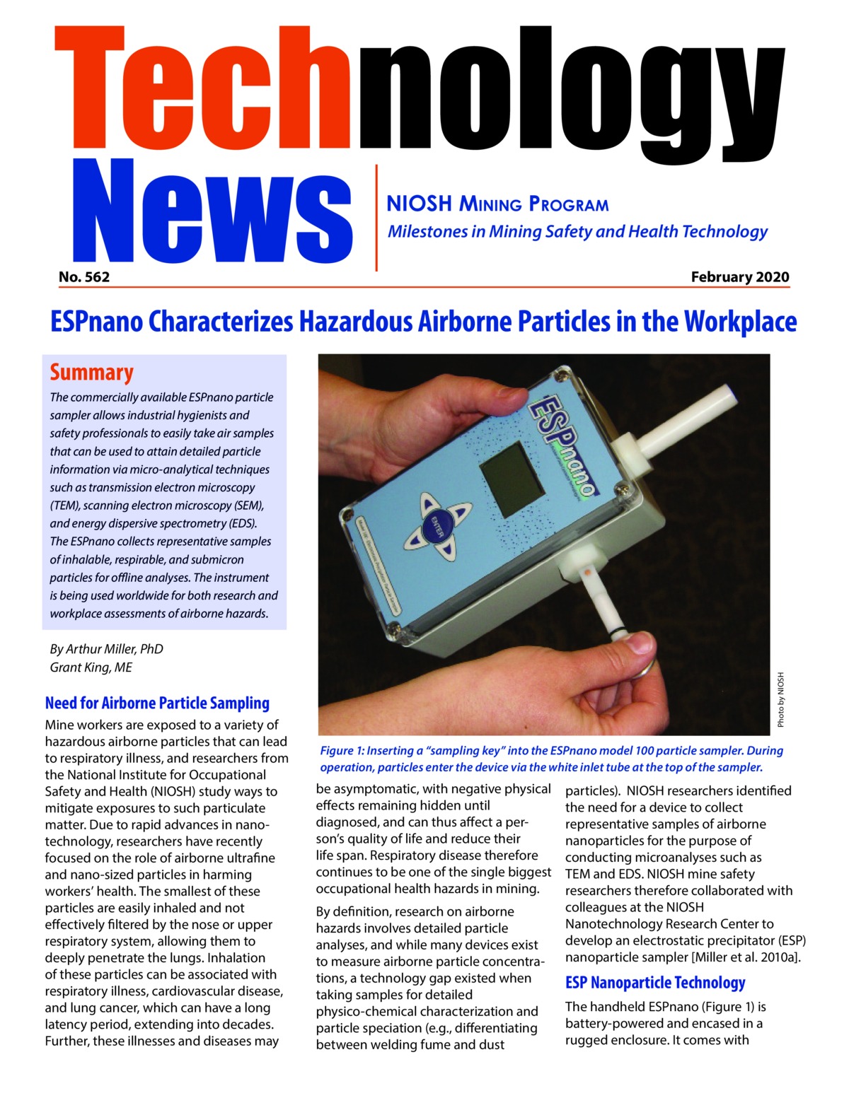 ESPnano Characterizes Hazardous Airborne Particles in the Workplace