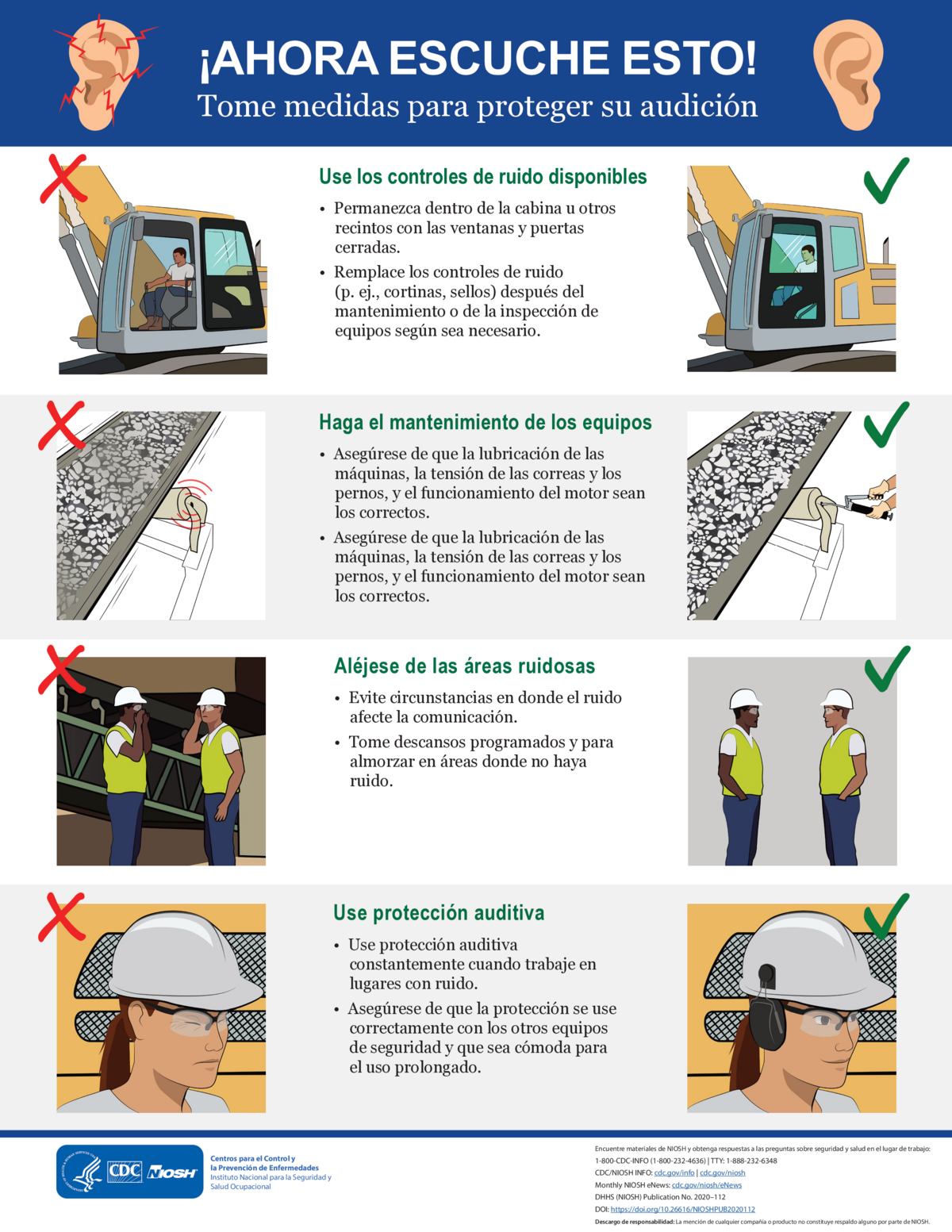 Screenshot of the first page of "¡Ahora escuche esto! Tome medidas para proteger su audición"