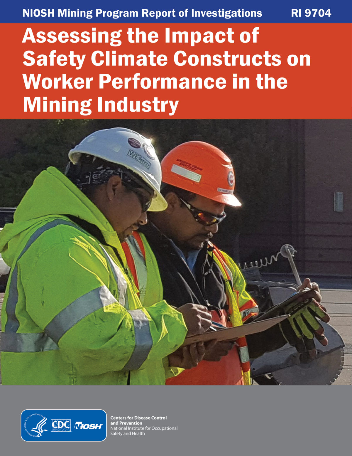 Screenshot of the first page of "Assessing the Impact of Safety Climate Constructs on Worker Performance in the Mining Industry"