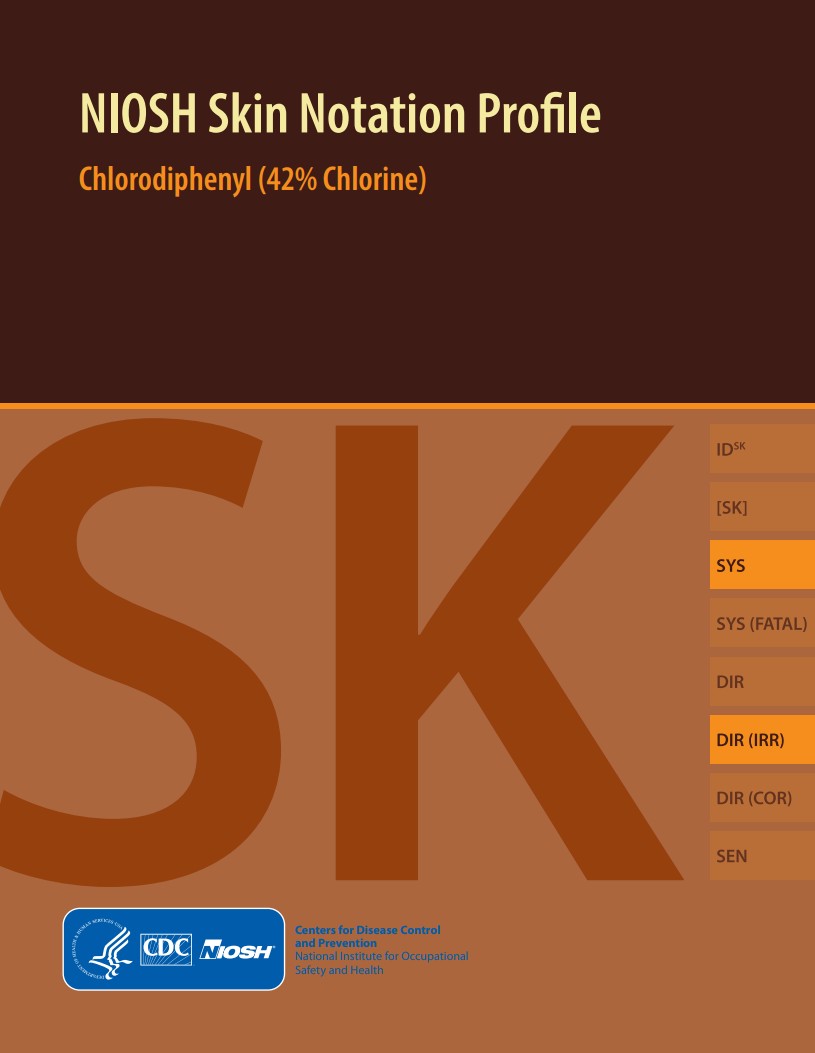 NIOSH Skin Notation Profile Chlorodiphenyl (42% Chlorine) 2021-100