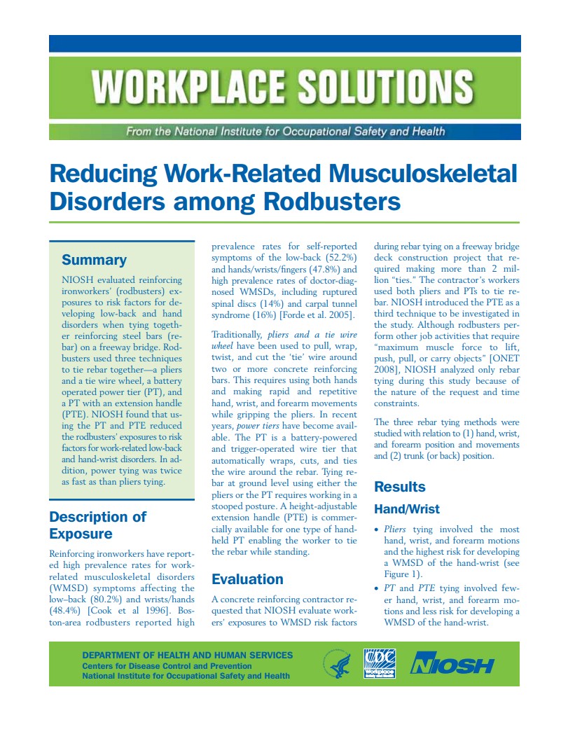 Reducing Work-Related Musculoskeletal Disorders among Rodbusters
